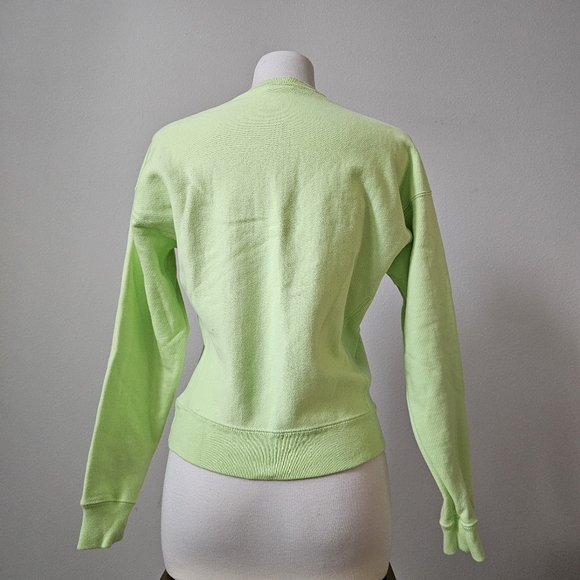 Champion reverse weave neon green sweatshirt size small - Picture 2 of 12